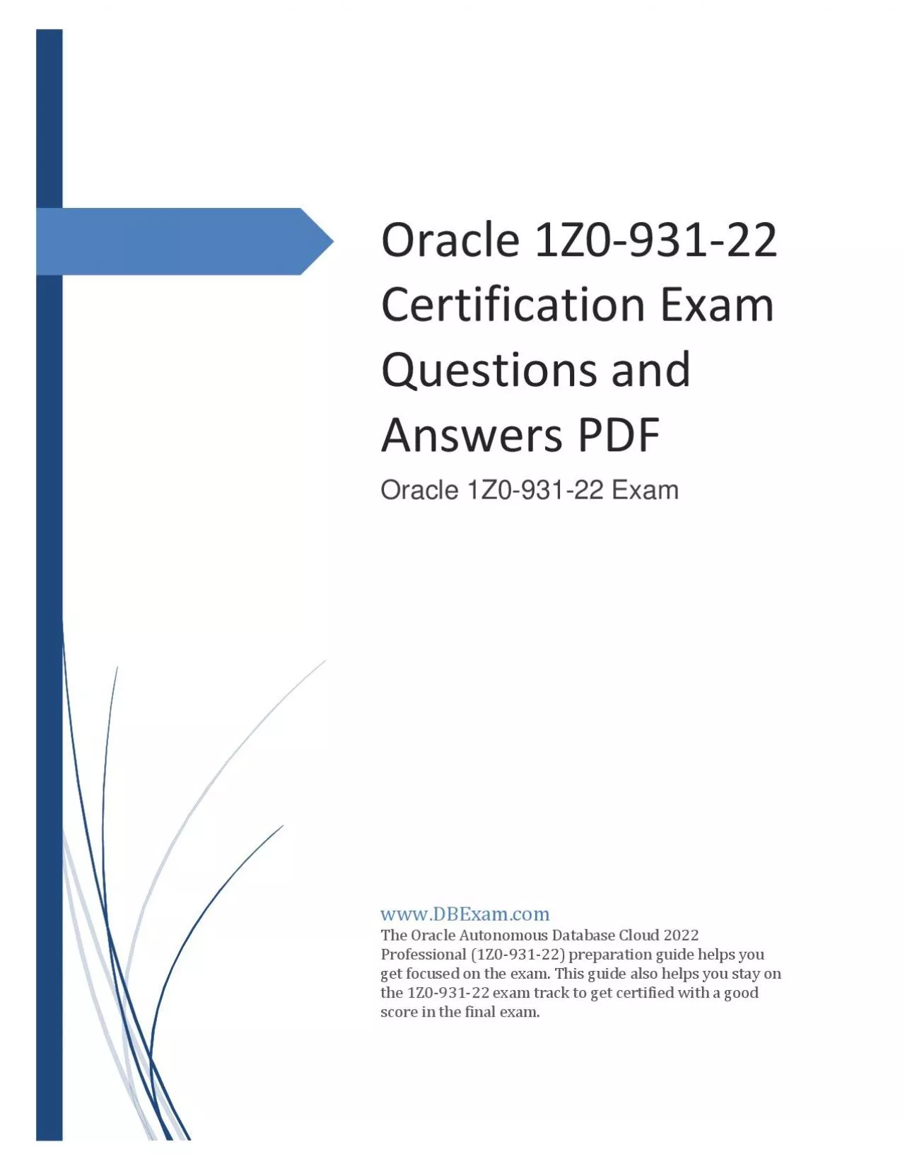 Oracle 1Z0-931-22 Certification Exam Questions and Answers PDF [2023]