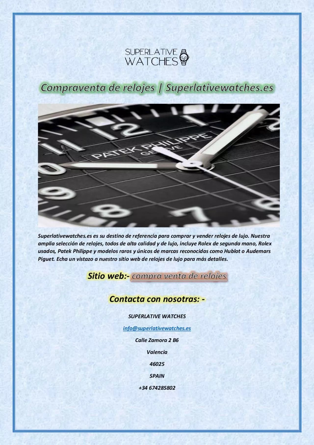 PDF-Compraventa de relojes | Superlativewatches.es