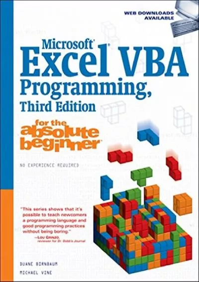 Microsoft Excel VBA Programming for the Absolute Beginner