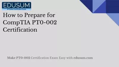 How to Prepare for CompTIA PT0-002 Certification