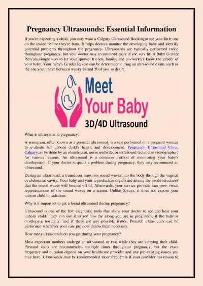 Pregnancy Ultrasounds: Essential Information