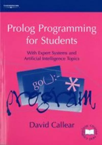 [BEST]-Prolog Programming for Students With Expert Systems and Artificial Intelligence