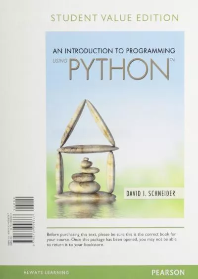 [READING BOOK]-Introduction to Programming Using Python, An