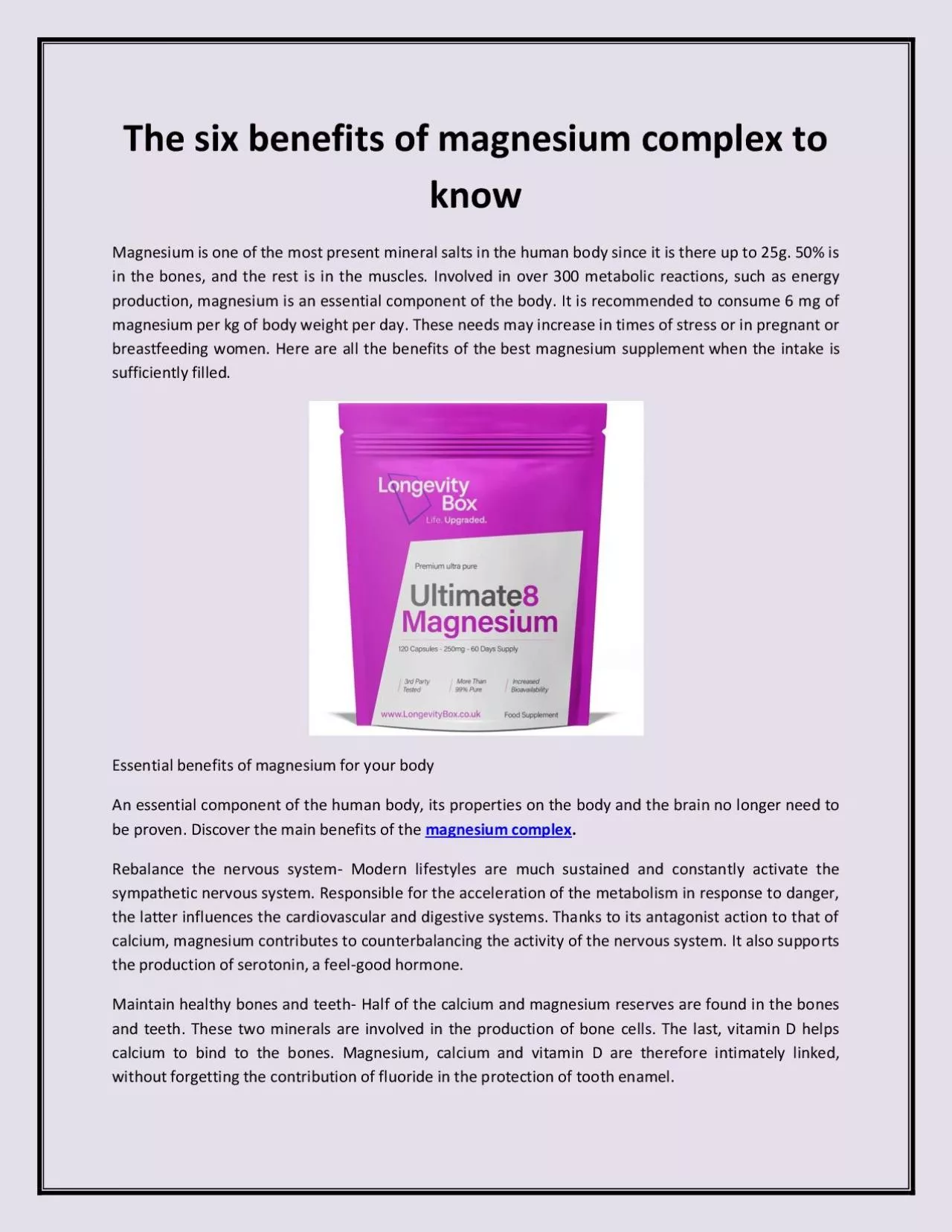 PDF-The six benefits of magnesium complex to know