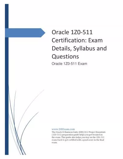 Oracle 1Z0-511 Certification: Exam Details, Syllabus and Questions