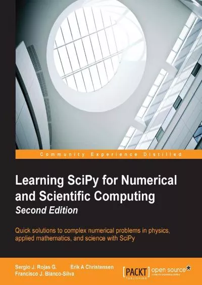 [DOWLOAD]-Learning SciPy for Numerical and Scientific Computing - Second Edition