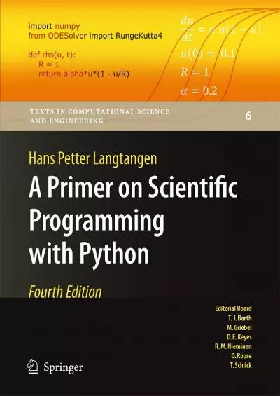 [BEST]-A Primer on Scientific Programming with Python (Texts in Computational Science and Engineering Book 6)