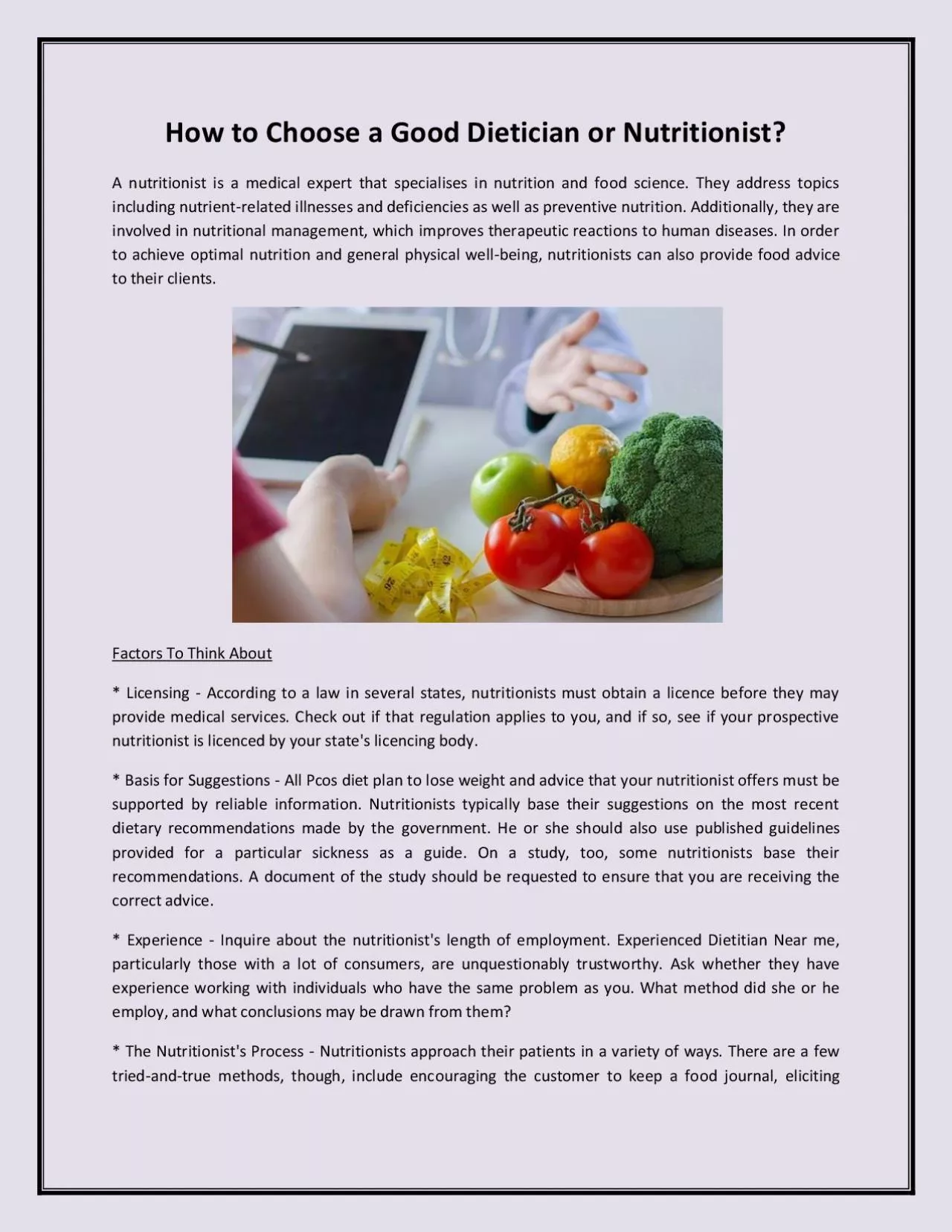 PDF-How to Choose a Good Dietician or Nutritionist?