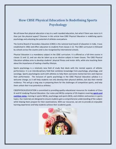 How CBSE Physical Education Is Redefining Sports Psychology