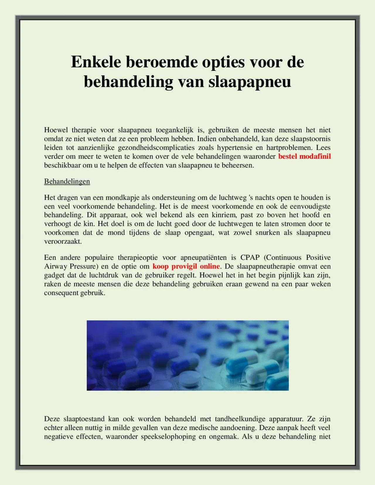 PDF-Enkele beroemde opties voor de behandeling van slaapapneu