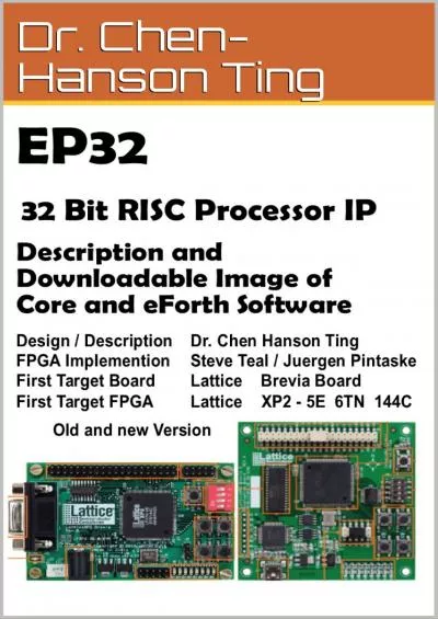 [DOWLOAD]-EP32 RISC Processor IP: Description and Implementation into FPGA