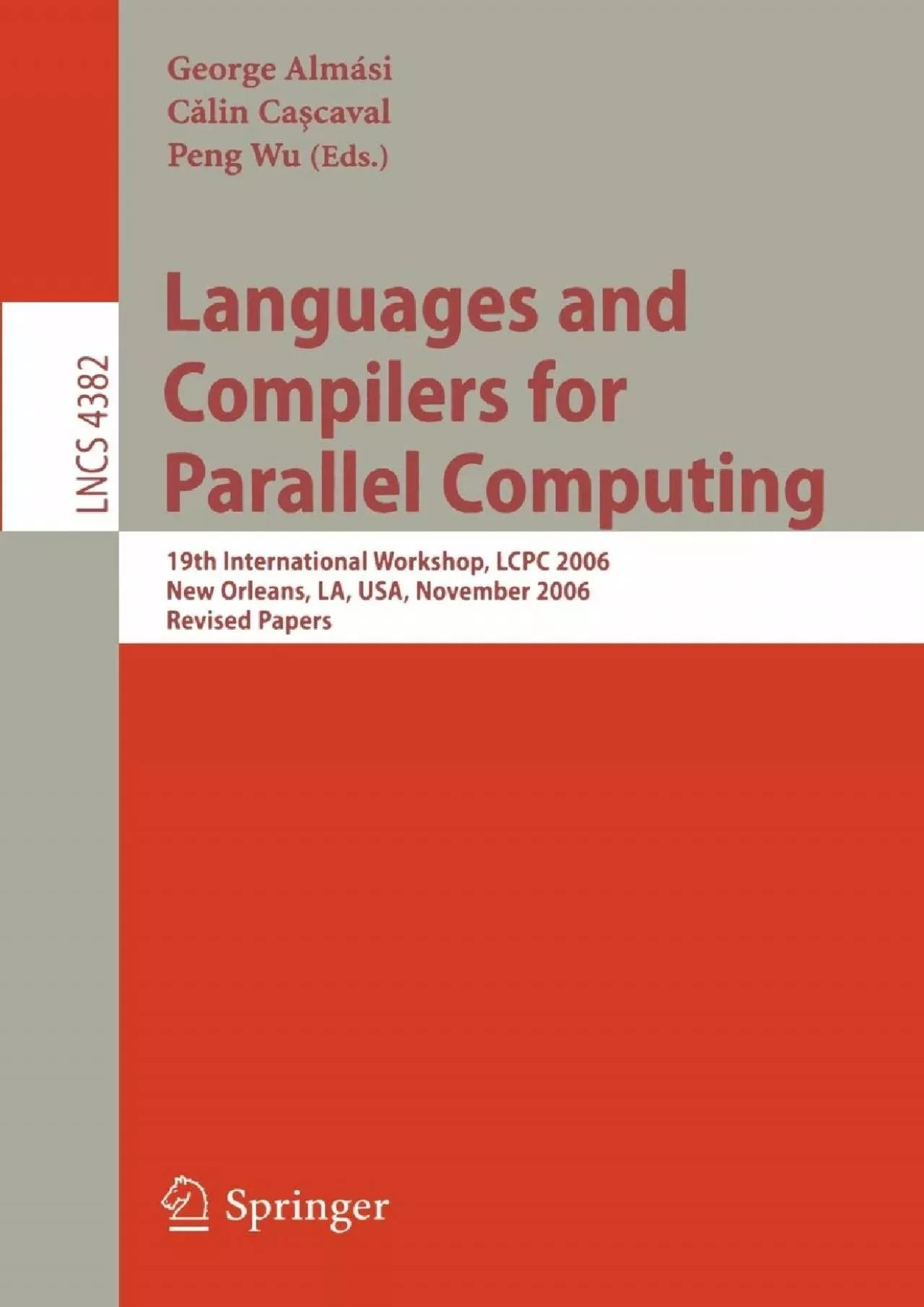[READING BOOK]-Languages and Compilers for Parallel Computing: 19th International Workshop,