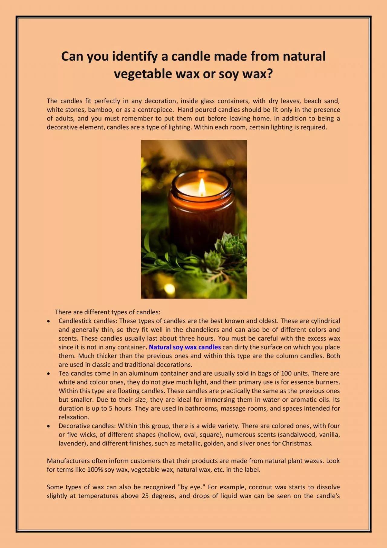 PDF-Can you identify a candle made from natural vegetable wax or soy wax?