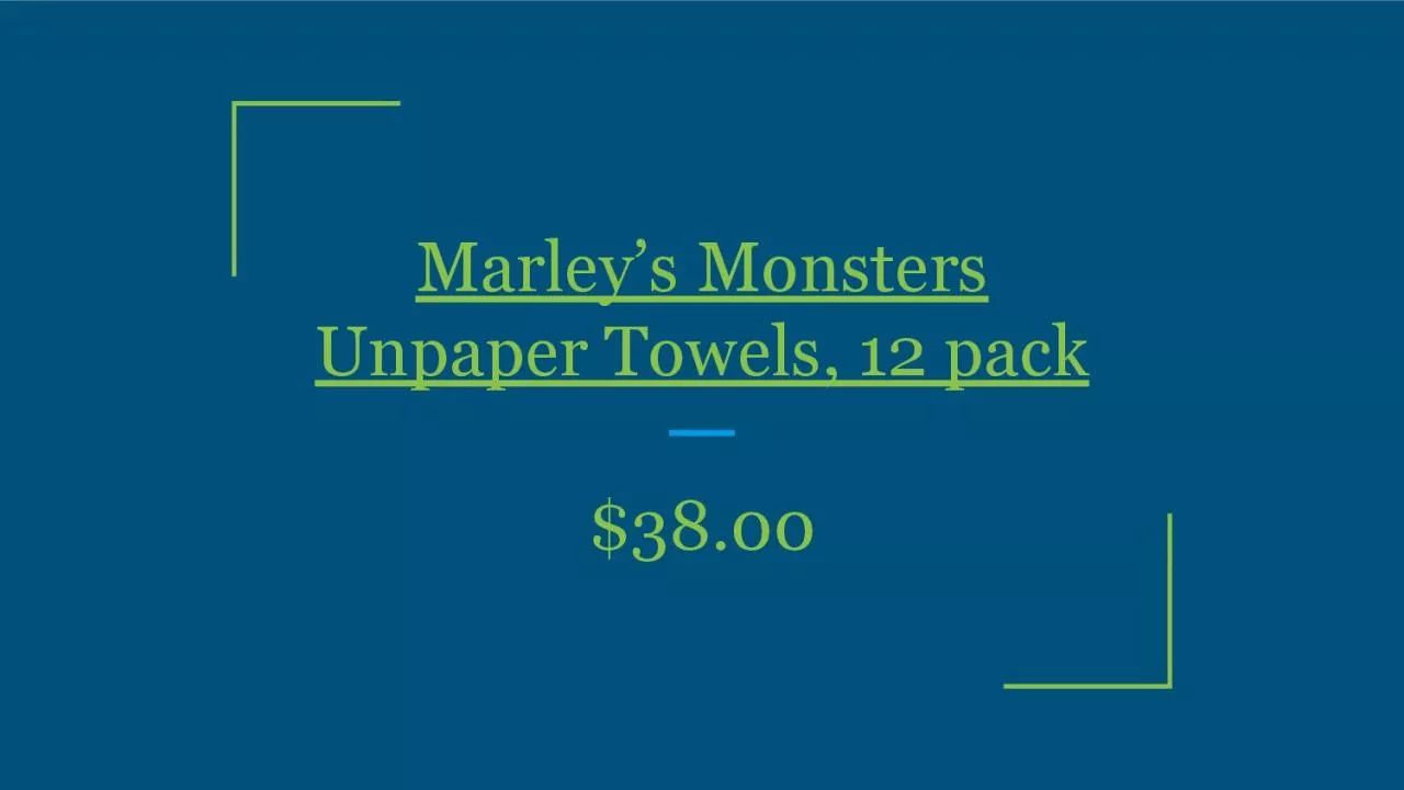 PDF-Marley’s Monsters Unpaper Towels, 12 pack