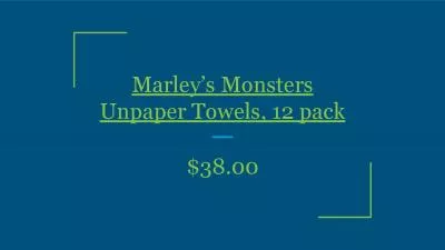 Marley’s Monsters Unpaper Towels, 12 pack