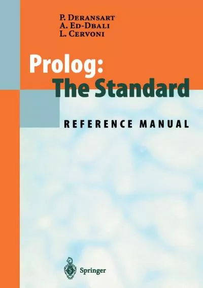 [FREE]-Prolog: The Standard: Reference Manual