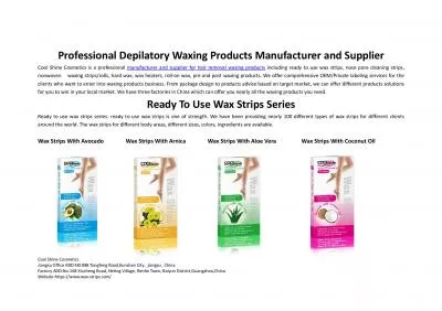 Depilatory waxing products manufacturer