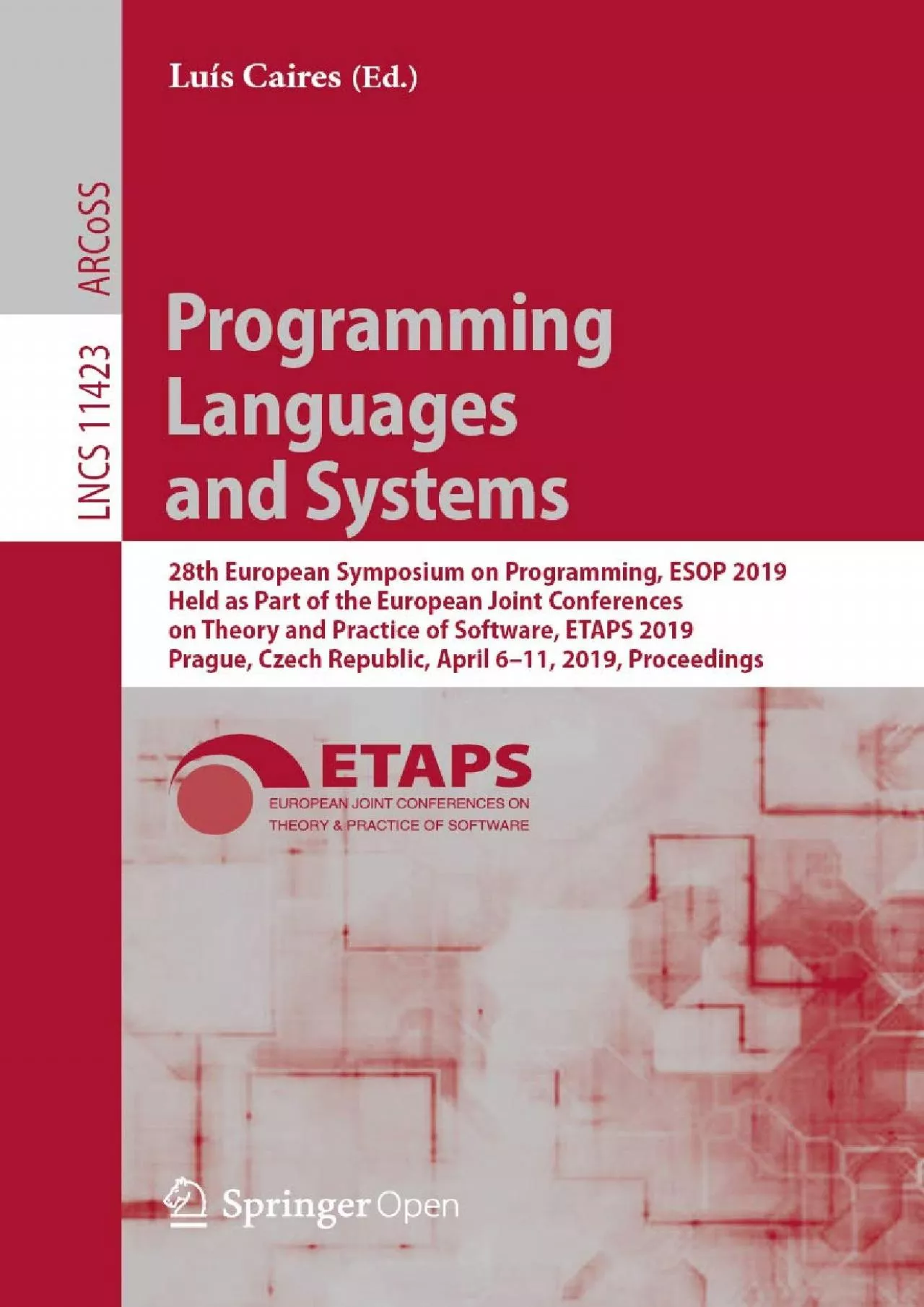 [READING BOOK]-Programming Languages and Systems: 28th European Symposium on Programming,
