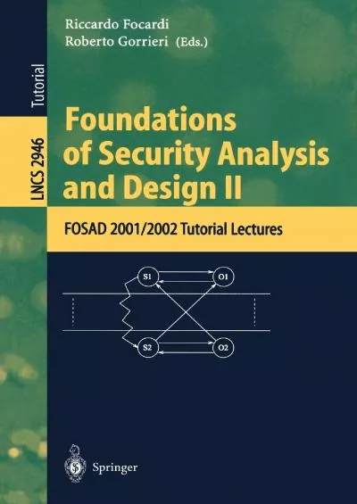 [FREE]-Foundations of Security Analysis and Design II