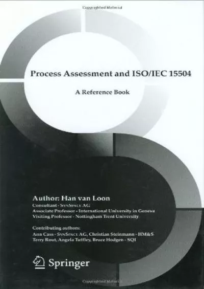 [BEST]-Process Assessment and ISO/IEC 15504: A Reference Book (The Springer International Series in Engineering and Computer Science)