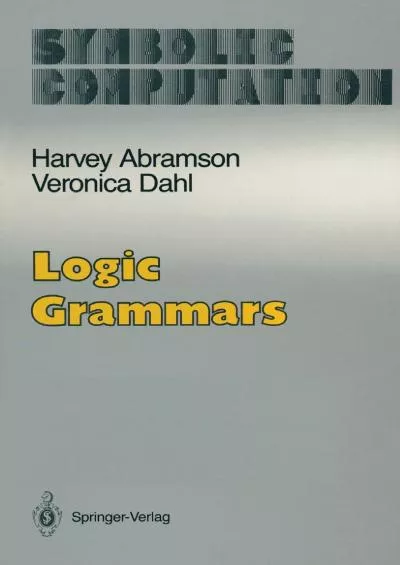 [READING BOOK]-Logic Grammars (Symbolic Computation)