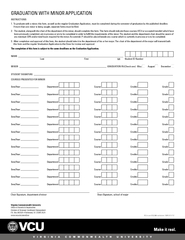 GRADUATION WITH MINOR APPLICATIONTo graduate with a minor, this form,