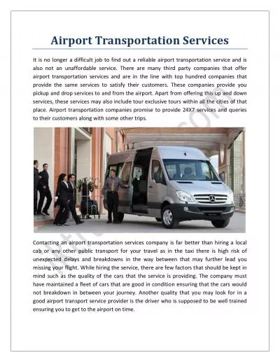 Airport Transportation Services