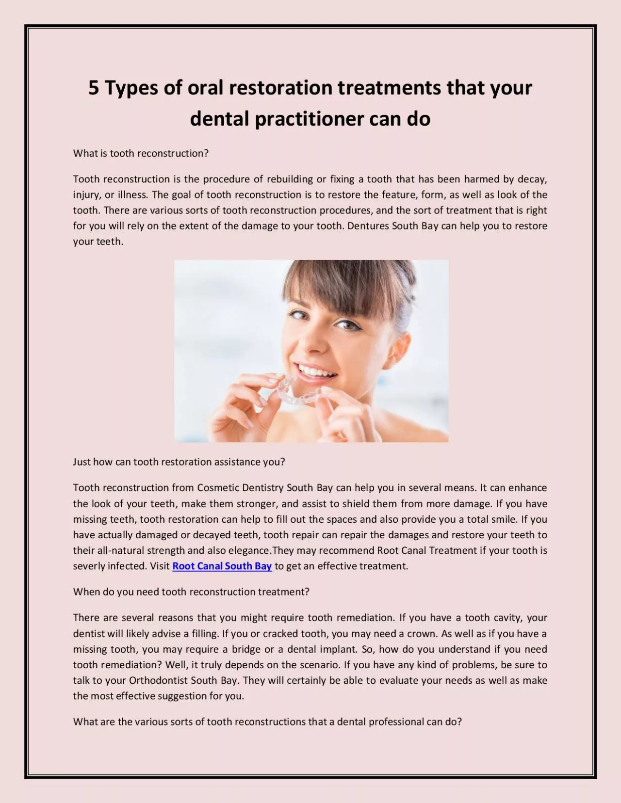 PDF-5 Types of oral restoration treatments that your dental practitioner can do