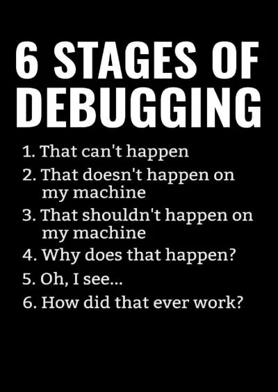 [DOWLOAD]-6 Stages of Debugging: Coding Notebook Journal  120 pages (6\'x9\') of blank lined paper  Gift for Programming Lovers