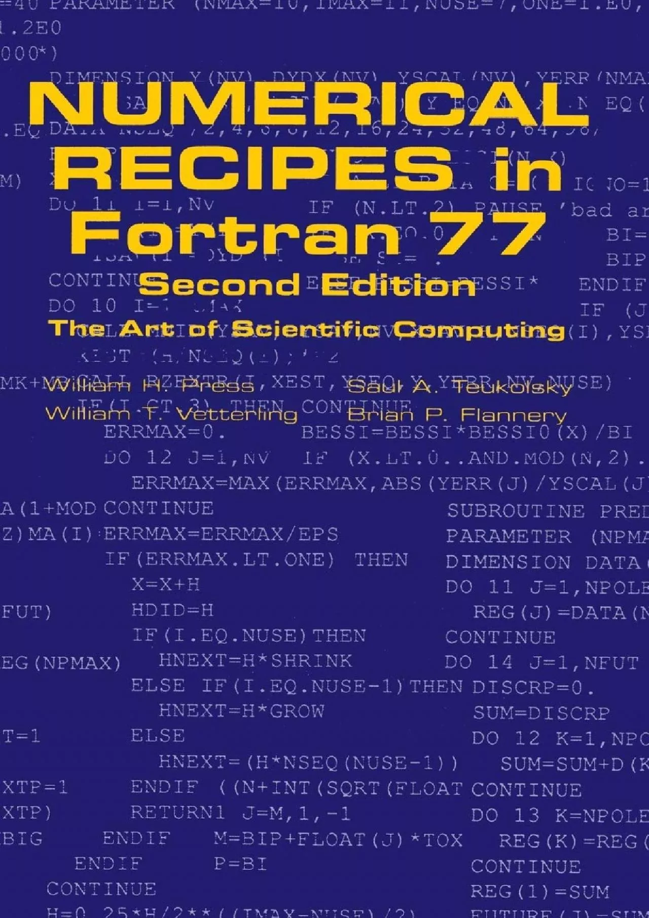 PDF-[BEST]-Numerical Recipes in Fortran 77: The Art of Scientific Computing