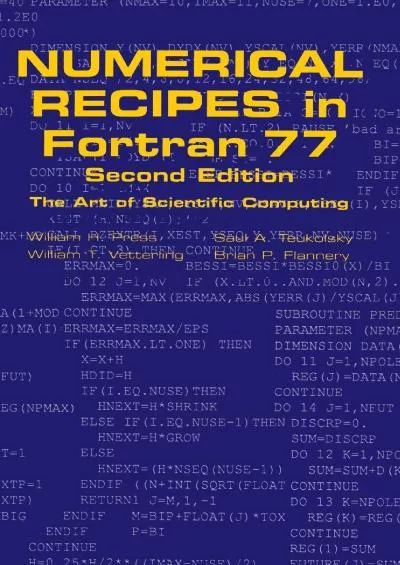 [BEST]-Numerical Recipes in Fortran 77: The Art of Scientific Computing