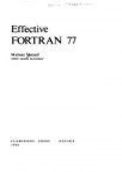 [READ]-Effective Fortran 77