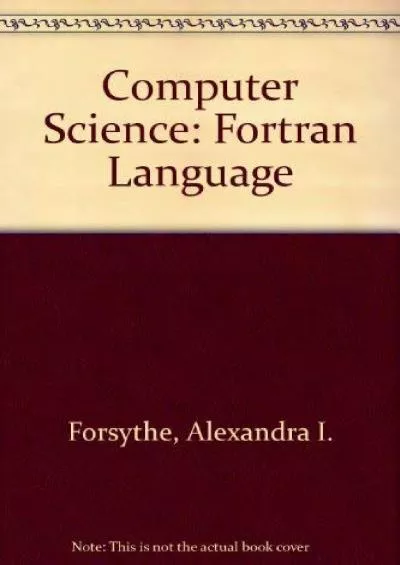 [BEST]-Computer Science: FORTRAN Language