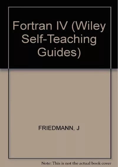 [eBOOK]-FORTRAN IV (Wiley self-teaching guides)