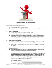 Grammarian Checklist & Worksheet     10/2010 V.1