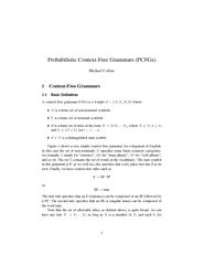ProbabilisticContext-FreeGrammars(PCFGs)MichaelCollins1Context-FreeGra