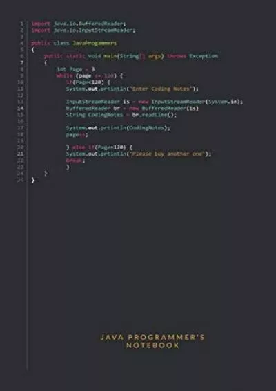 [READ]-JAVA PROGRAMMER\'S NOTEBOOK: Smart Notebook for Java Programmers - 6x9, 120 Blank Numbered Lines pages - Cool Gift For Computer Coder, Software Engineer, Programmer and Developer.