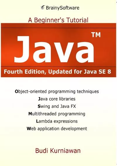 [BEST]-Java: A Beginner\'s Tutorial, Updated for Java SE 8