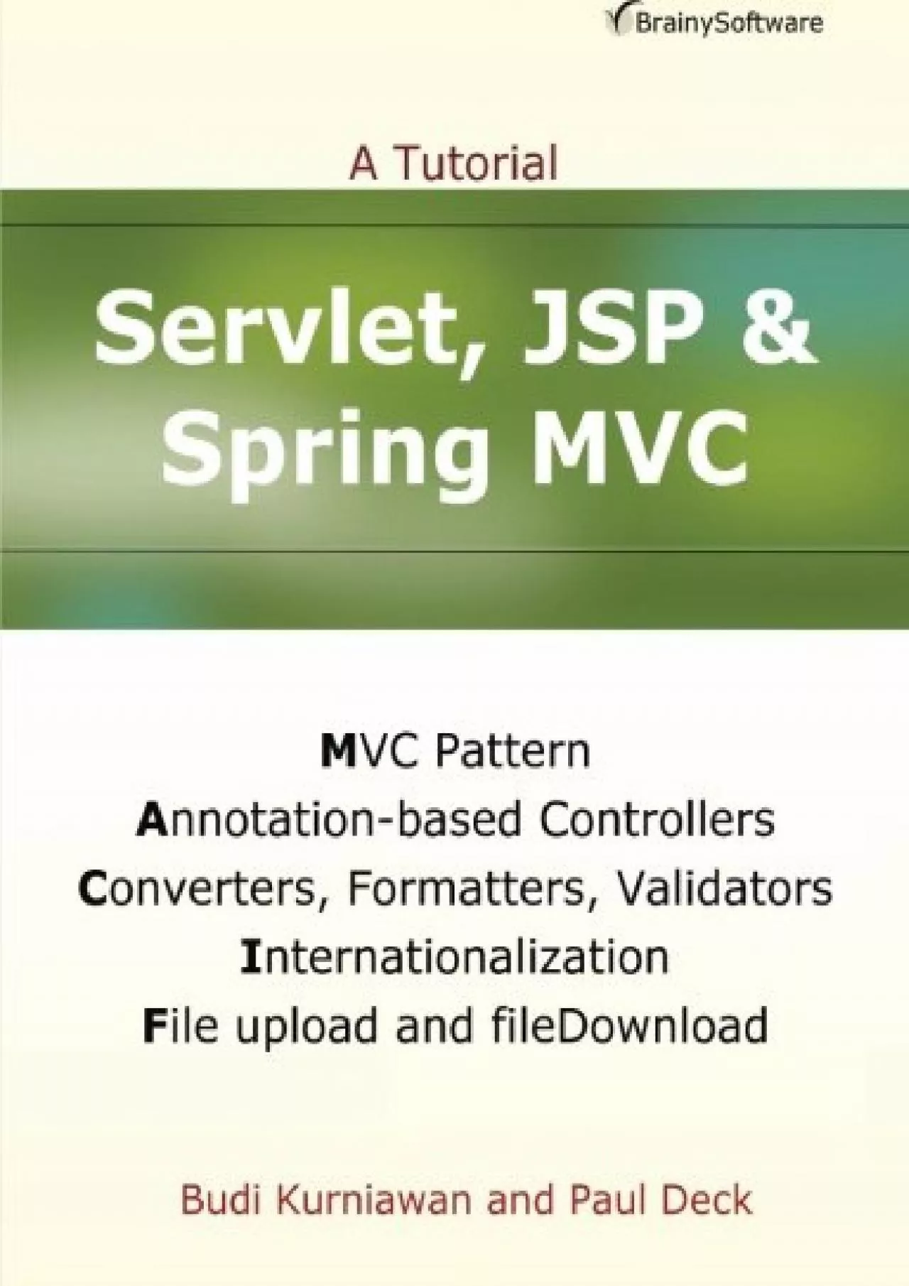 PDF-[PDF]-Servlet, JSP and Spring MVC: A Tutorial (A Tutorial series)