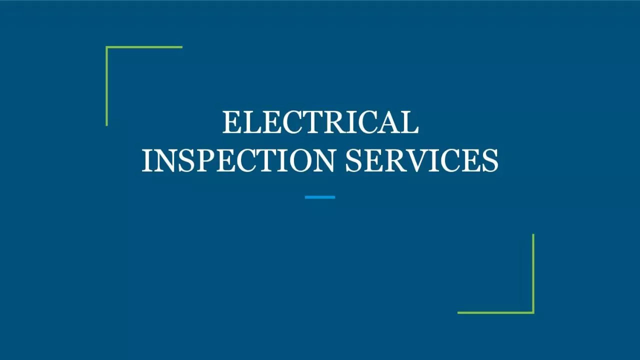 PDF-ELECTRICAL INSPECTION SERVICES