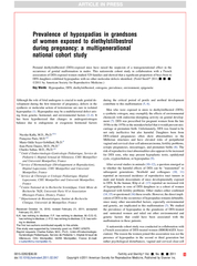 Prevalenceofhypospadiasingrandsonsofwomenexposedtodiethylstilbestroldu