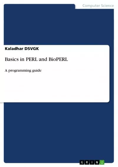 [eBOOK]-Basics in PERL and BioPERL: A programming guide