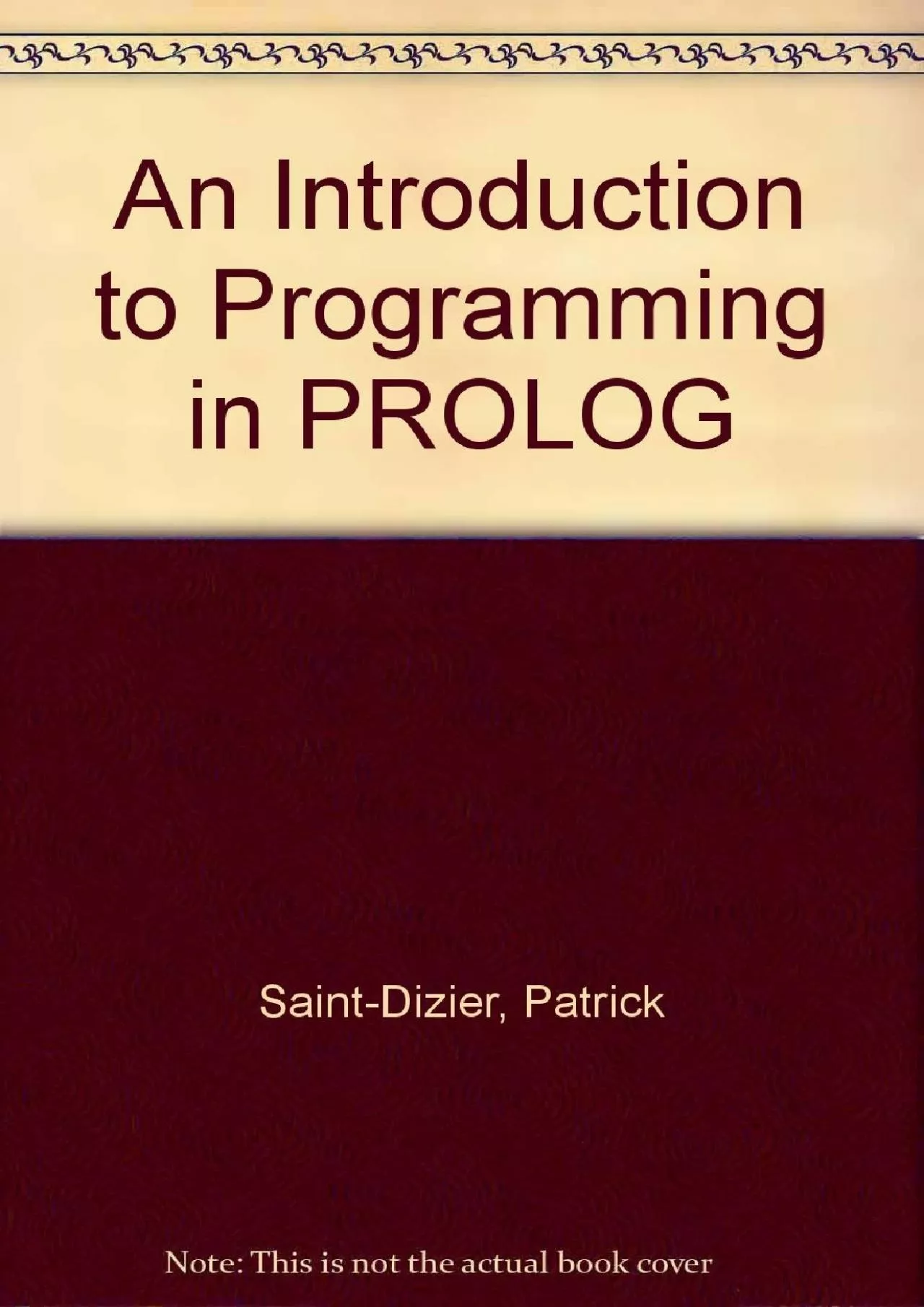 PDF-[READING BOOK]-Introduction to Programming in PROLOG