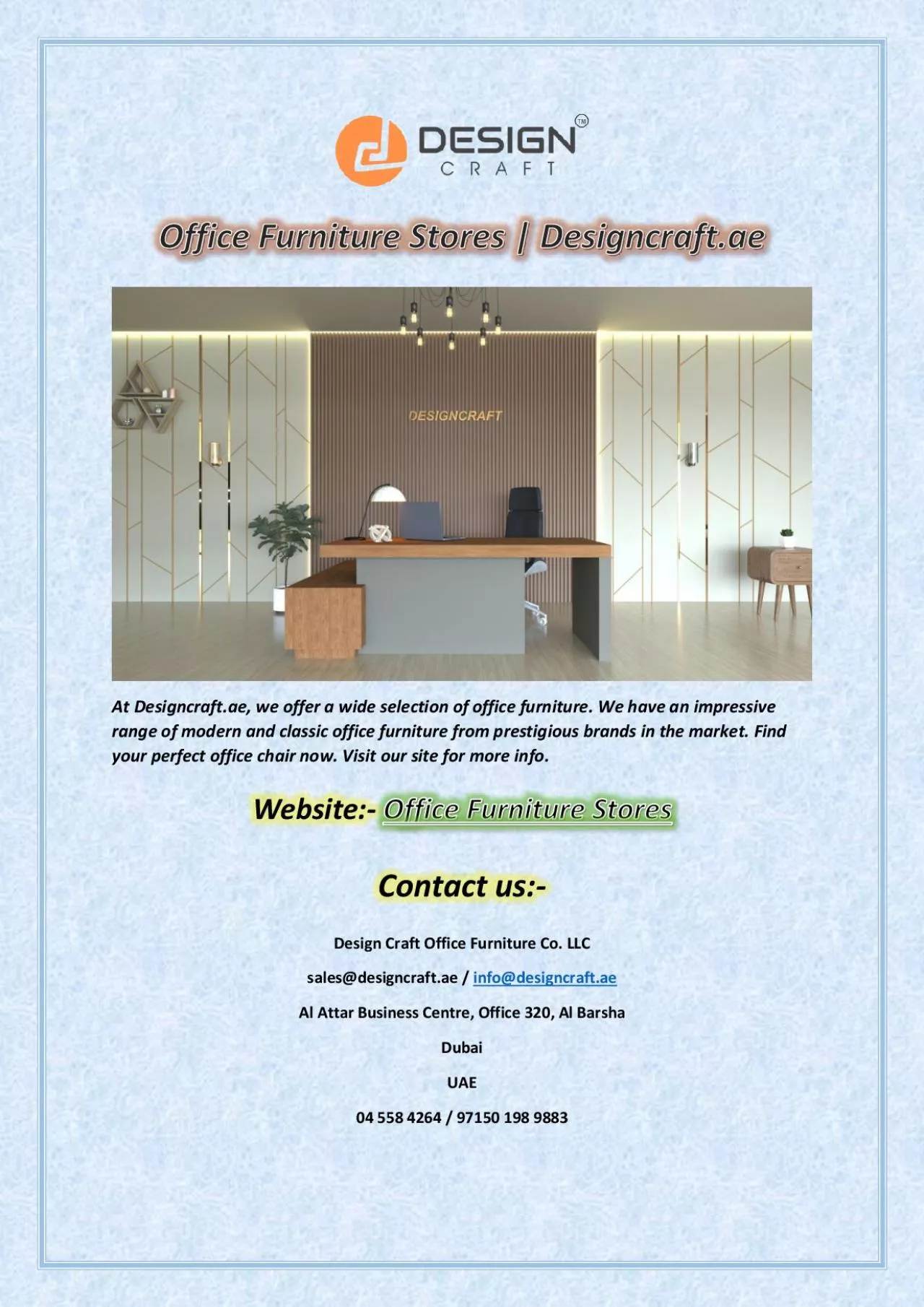 PDF-Office Furniture Stores | Designcraft.ae