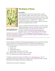 The Science of GrassGrass BotanyMost people know and refer to grasses
