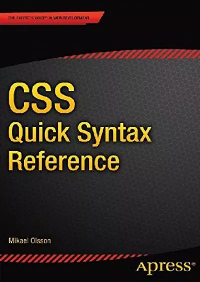 [eBOOK]-CSS Quick Syntax Reference