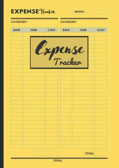 [DOWLOAD]-Expense Tracker: Simple Expense Tracker Log Book  Bill Organizer  Handy Bookkeeping Journal List Your Bills  Purchases: Double-Sided Sheets. ... Use  High Quality Yellow Matte Finish Cover