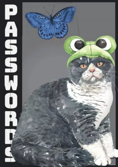 [BEST]-Password Safe Keeper: Small Address And Password Book For Web User Name Id Record | Cats Gifts Funny