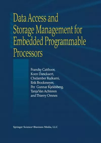 [READING BOOK]-Data Access and Storage Management for Embedded Programmable Processors