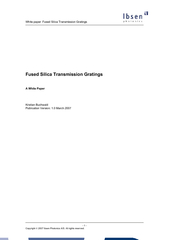 White paper: Fused Silica Transmission Gratings
